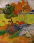 პოლ გოგენი; Paul Gauguin. 1889, Breton Boy In a Landscape