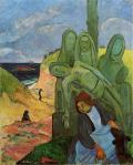 1889, მწვანე ქრისტე (ბრეტონული გოლგოთა), Green Christ. პოლ გოგენი. Paul Gauguin