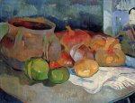 1889, ნატურმორტი ნივრით, ხახვით და იაპონური პრინტით. პოლ გოგენი. Paul Gauguin