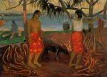 1891, Beneath the Pandanus Tree, I rara te oviri. პოლ გოგენი. Paul Gauguin