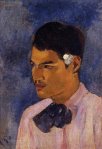 1891, ახალგაზრდა კაცი ყვავილით. პოლ გოგენი. Paul Gauguin