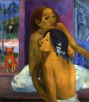 1902, ორი გოგონა, ყვავილები თმებზე. პოლ გოგენი. Paul Gauguin